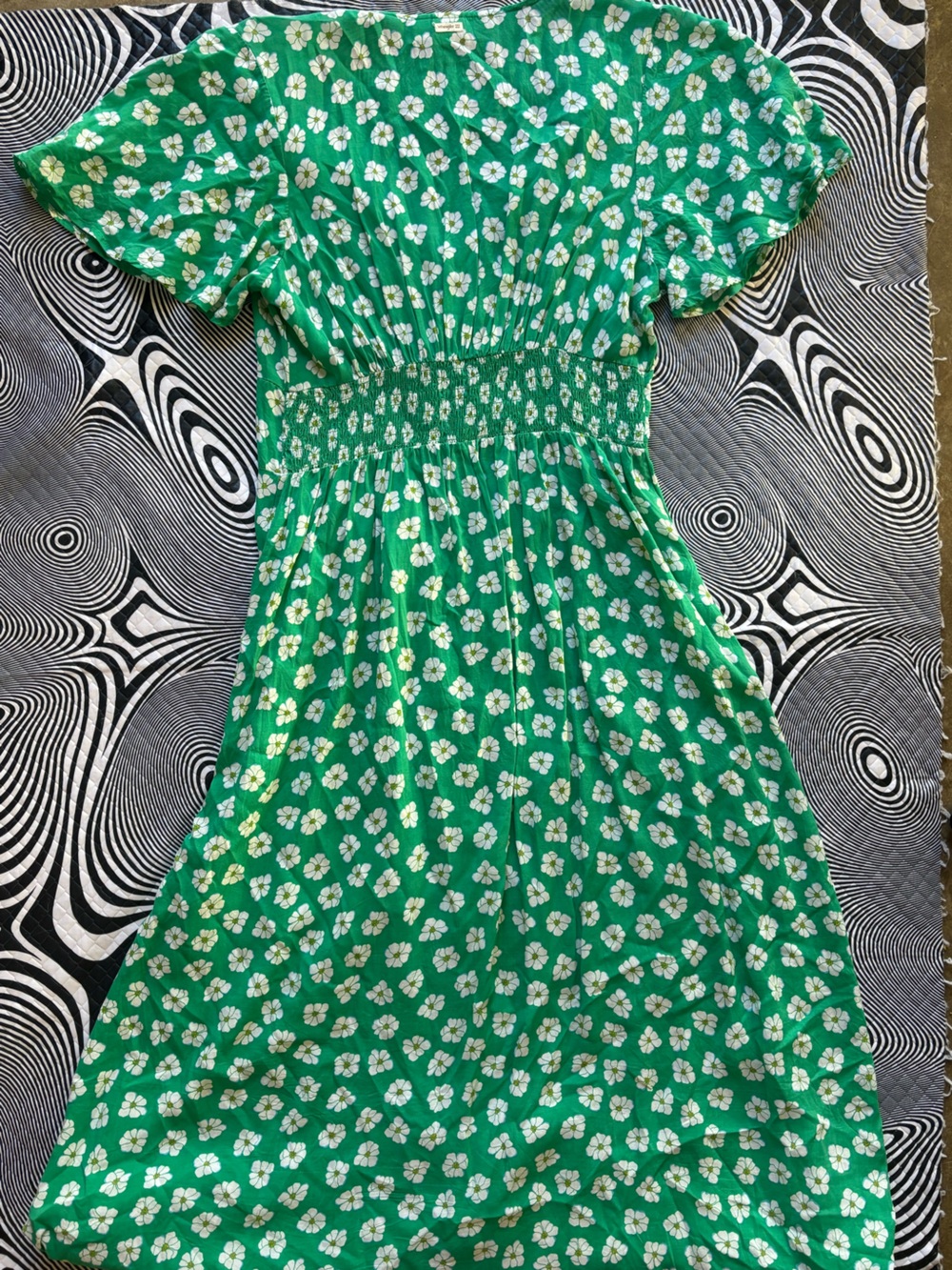 Billabong Green Floral Button-Front Maxi Dress - Picture 2 of 8